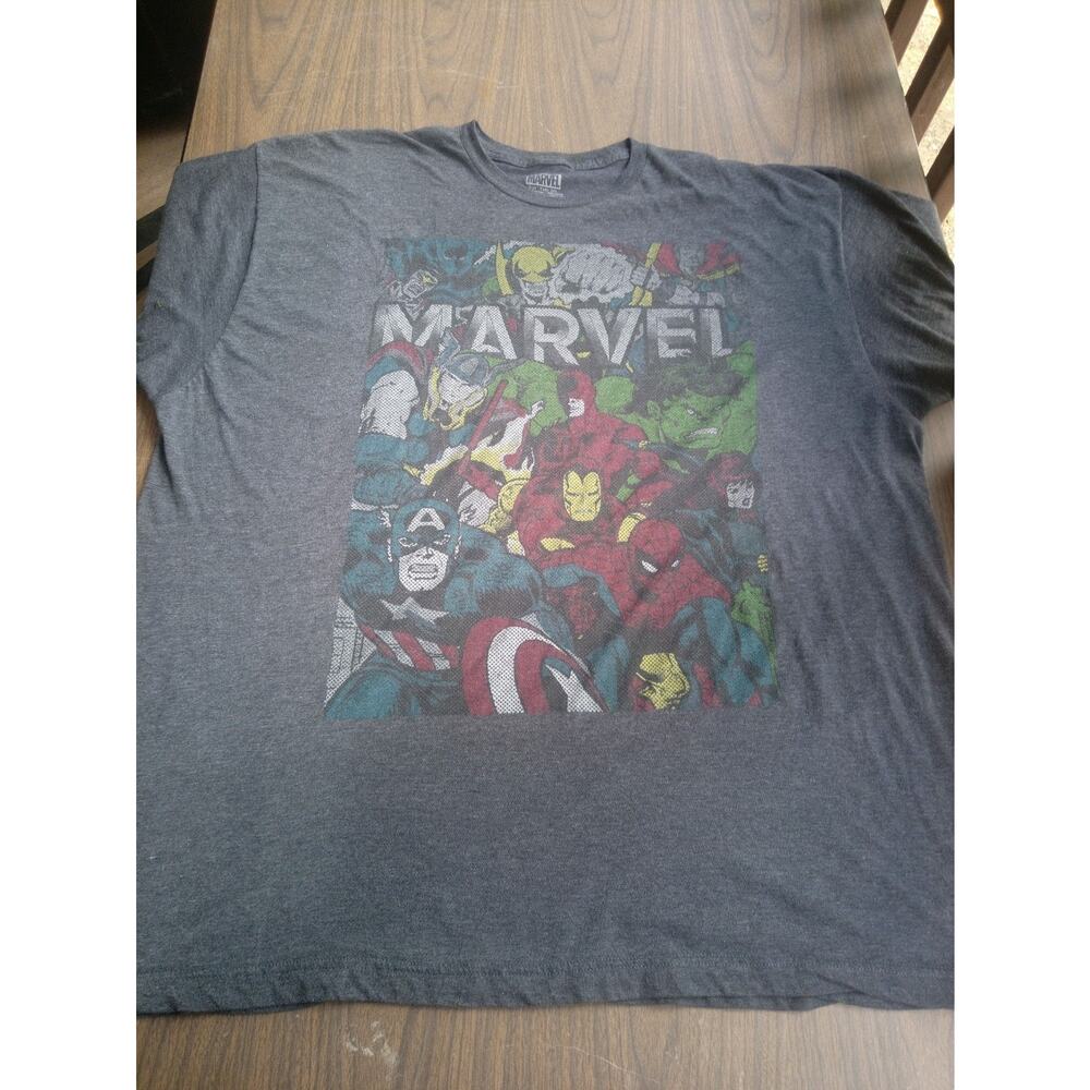 Marvel Men's Shirt Size 3X Color Gray Pre Owned